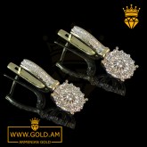 Buy 14k gold earrings for women armenian gold fashion jewelry где купить золотые серьги с драгоценными камнями недорого Серьги из золота (32)